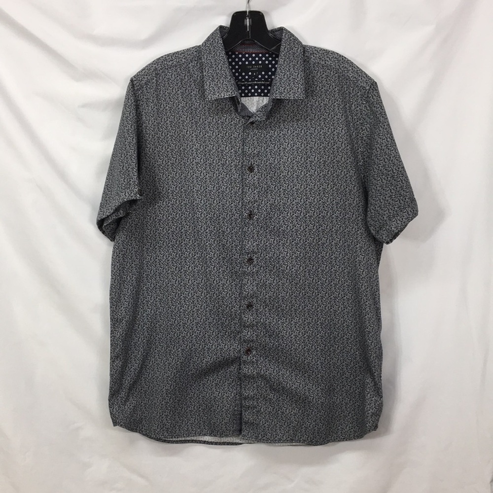 Ted Baker London Short Sleeve Button Down Size 5 (XL) Like-NEW Condition